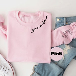 Custom Grandma Sweatshirt: Personalized Grandkids Names, Gigi Mimi Grammy Gift