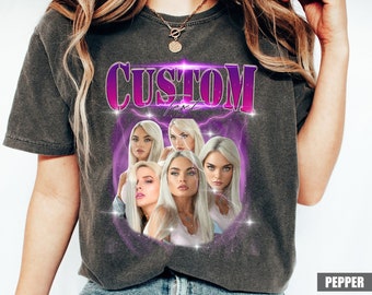 Custom Comfort Colors Photo T-Shirt: Vintage Personalized Tee