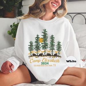 Benutzerdefiniertes Lager-Sweatshirt, personalisierter Lager-Crew-Hoodie, passendes Outfit für die Camping-Familie, Outdoor-Brautparty-Outfit, Urlaubsgeschenke