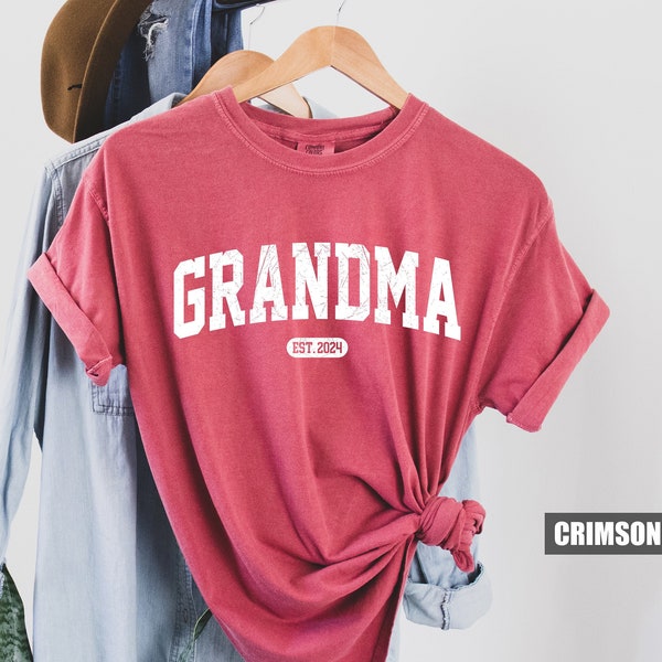 Custom Grandma Shirt, Cool Nana Outfit, Comfort Colors® Granny Est Date Tee, Personalized Mimi Tshirt, Grandmother Gift, Mothers Day Gift