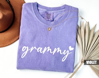 Grammy Shirt, Trendy Granny Clothes, Comfort Colors® Grandma T-Shirt, Cool Gigi Outfits, Nana Gift Idea, Lovely Mimi Tee, Mothers Day Gift