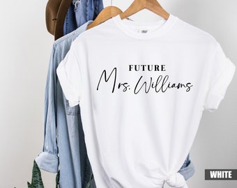 Personalized Future Mrs. Shirt: Comfort Colors Engagement Tee