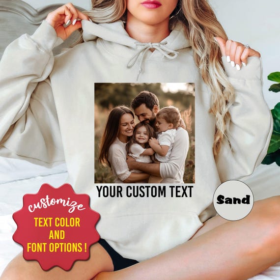 Custom Photo Hoodie: Personalized Picture Sweatshirt, Birthday Gift