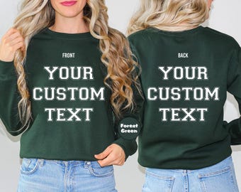 Personalized Text Sweatshirt: Custom Photo or Logo Hoodie
