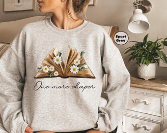 Sudadera One More Chapter: Cuello redondo para amantes de los libros