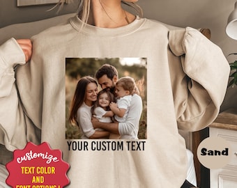 Custom Photo Sweatshirt: Personalized Picture Hoodie, Birthday Gift