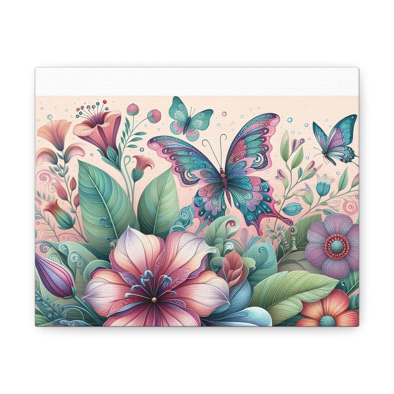 Flower Canvas Wall Art, Abstract Flower Art Etsy