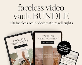 Faceless Video Vault BUNDLE | Ready-To-Post Social Media | Done For You Reels | Faceless Marketing | DFY | Master Resell Rights | MRR