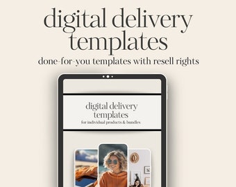 Digital Delivery Templates: Done-For-You | DFY Digital Marketing Download Templates | PLR | Private Label Rights