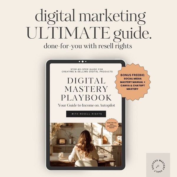 Digital Mastery Playbook | Done-For-You Digital Marketing Guide | With Master Resell Rights & Private Label Rights | MRR | PLR | DFY