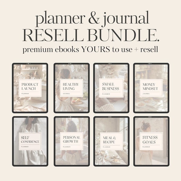 Editable Premium Planners and Journals | Ebooks With Private Label Rights PLR & Master Resell Rights MRR | Done For You DFY | Passive Income