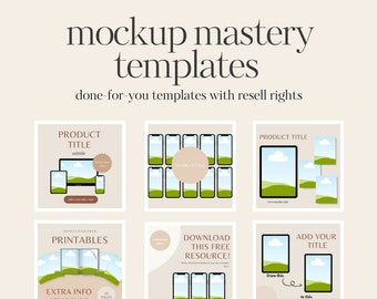 Mockup Mastery Digital Templates | Done For You Templates for Digital Marketing | Faceless Marketing | PLR | DFY