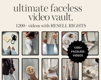 1200+ Ultimate Faceless Aesthetic Videos | Stock Video Collection | Instagram Reels | Master Resell Rights | MRR | Private Label Rights PLR