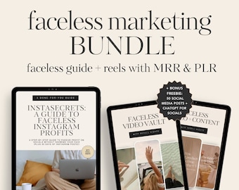 Faceless Marketing Ultimate Bundle | Done For You Instagram | Digital Marketing | Reels Templates | Resell Rights | MRR & PLR | DFY