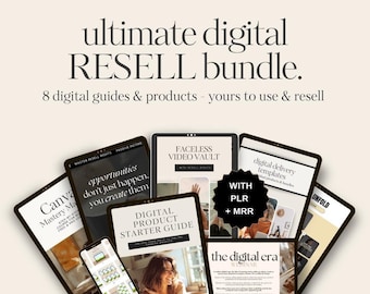 Digital Resell Bundle | PLR MRR Bundle for Passive Income | Digital Products with Master Resell Rights + Private Label Rights