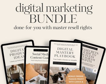 Done For You: Digital Marketing Bundle with Master Resell Rights (MRR) | Done-For-You Digital Marketing & Faceless Marketing Guides