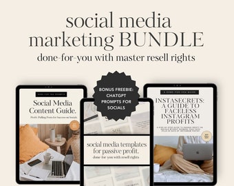 Done For You: Social Media Marketing Bundle with Master Resell Rights (MRR + PLR) | Ready to Post Templates | Faceless Instagram Templates