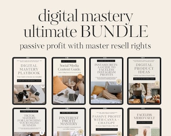 Digital Mastery Ultimate BUNDLE | Done For You | Master Resell Rights | Passive Profit | Passive Income | Digital Marketing Guides | DFY