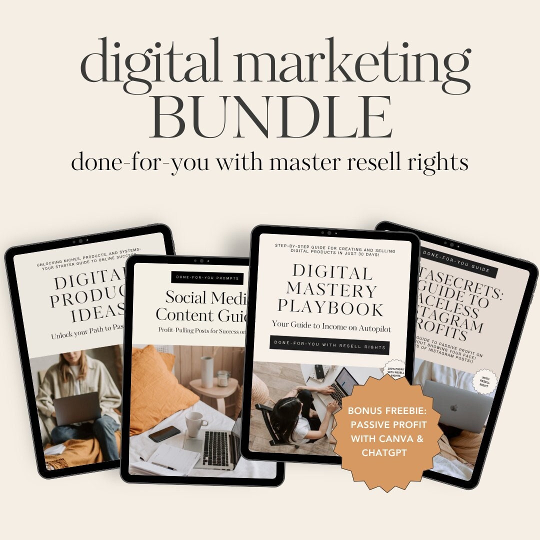 Done for You: Digital Marketing Bundle With Master Resell Rights (MRR ...