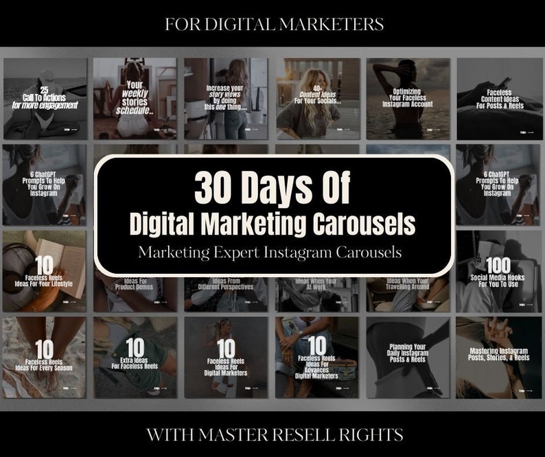 30 Days of Digital Marketing Carousels | Digital Marketing Posts | Done ...