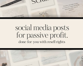 Digital Marketing Instagram Posts | Done-For-You Social Media Templates for Passive Profit | Social Media Content | Instagram Quotes
