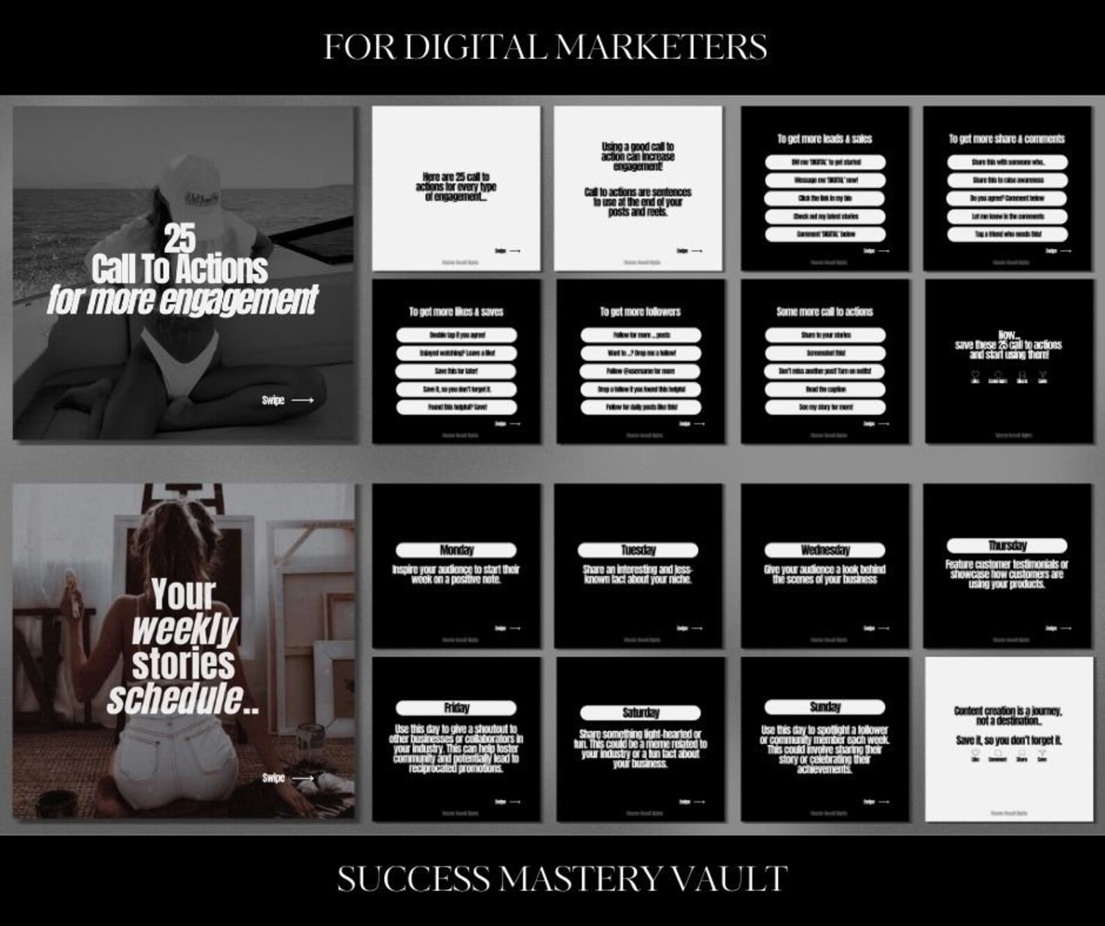 30 Days of Digital Marketing Carousels | Digital Marketing Posts | Done ...