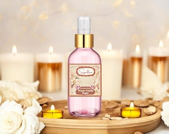 Ambientador con aroma a vainilla cálida / Fragancia para el hogar con dulce vainilla / Bruma ambiental acogedora / Ambientador para ropa de cama con aroma a postre / Decoración para el hogar con aroma a panadería
