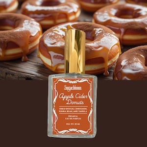 Apple Cider Donuts | Fall Fragrance | 30ml Organic Perfume | 15ml Sample Spray | 10ml Roll On Perfume Oil