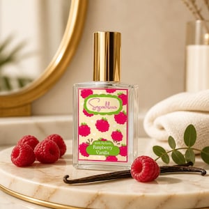 Raspberry Vanilla Perfume | Sweet Berry Vanilla Fragrance | Fruity Gourmand Scent