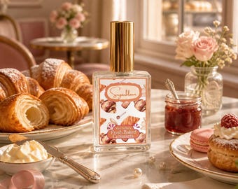 Fresh Baked Croissants Perfume | Buttery Pastry Scent | Vanilla Almond Cream Fragrance | Warm Gourmand Perfume | Fresh Baked Bread Scent