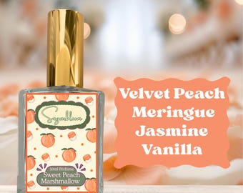Sweet Peach Marshmallow | 30ml Organic Perfume | 15ml Sample Spray | 10ml Roll On Perfume Oil