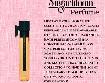 Perfume Samples | 2ml Organic Perfume Glass Vial | You Choose 3, 6, or 9 Mini Perfume Bundle set