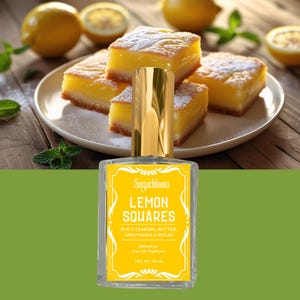Lemon Squares | Fun Spring Summer Scent | Mothers Day Gift | 30ml Eau De Parfum | 15ml Sample Spray | 10 ml Roll On Perfume Oil