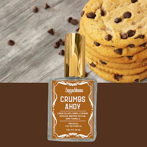 Crumbs Ahoy | Chocolate Chip Cookies | 30ml Eau De Parfum | 15ml Sample Spray | 10ml Roll On Perfume Oil