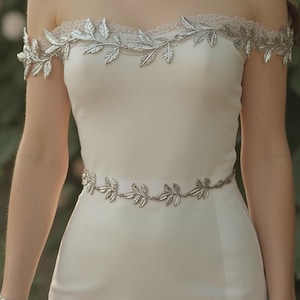 Silver Leaf Chain Belt: Greek Goddess Filigree Waist Accessory