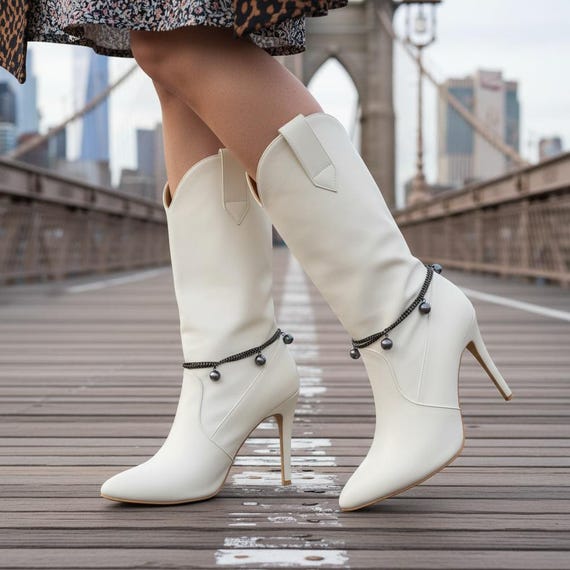 Gunmetal Chain Boot Bracelets Pewter Ball Charms – Handmade USA Shoe Anklets  BC306