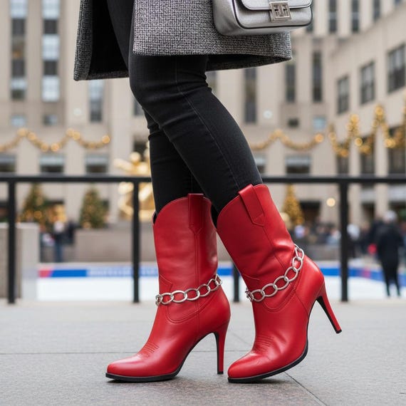 Handmade Silver Metal Boot Chain Bracelets: Thick Oval Links, USA Made Pair BC304