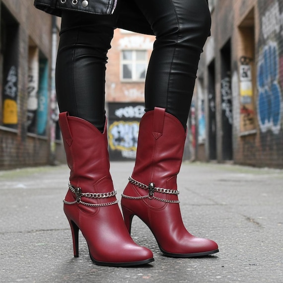 2PCS Skull Boot Chain: Silver Metal Anklet Bracelets - Pirate Goth Style  BC147