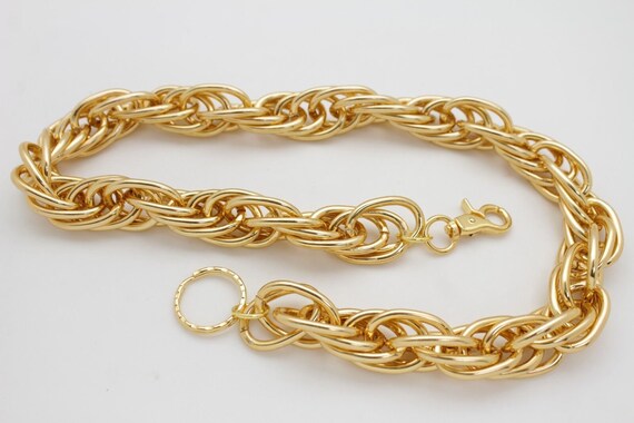 Gold Wallet Chain: Chunky Biker Keychain, Heavy Duty 30"