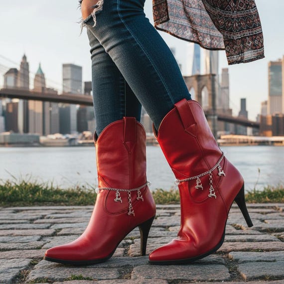 2PCS Women Silver Metal Boot Chain Reindeer Shoe Charm Anklet Holidays Christmas Jewelry BC323