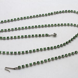 Grüner Rhinestone-Silberketten-Gürtel: Verstellbarer Bling-Taillengürtel Bild 2