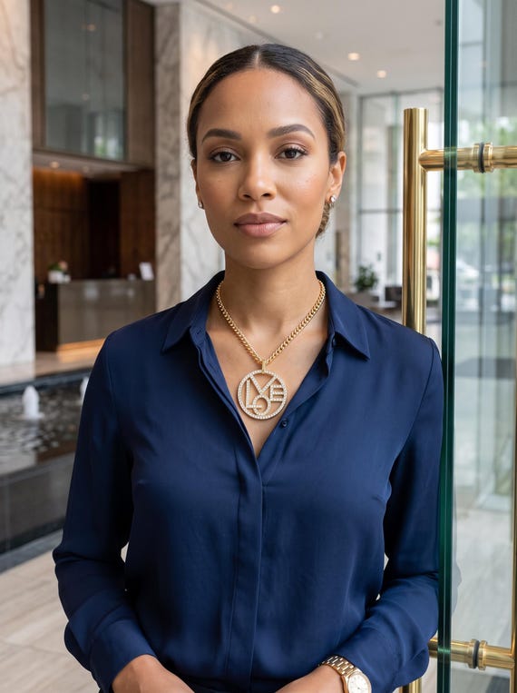 Gold Tone LOVE Pendant Necklace and Rhinestone Stud Earrings Set, WN70
