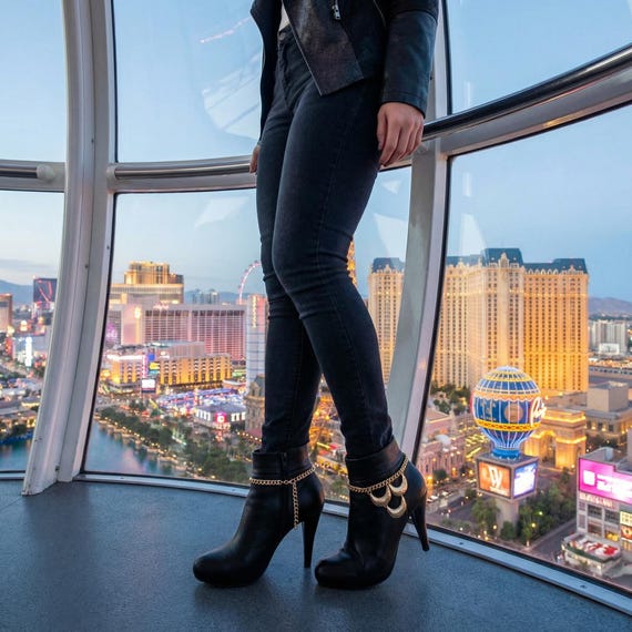 Women's gold moon charm boot chain bracelets pair, western shoe anklet jewelry BC189