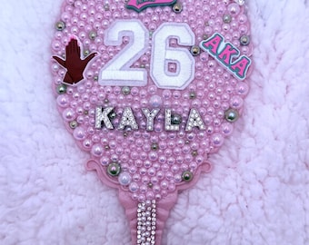 Sorority Hand Mirror with Bling - Reflect on Your Fabulousness