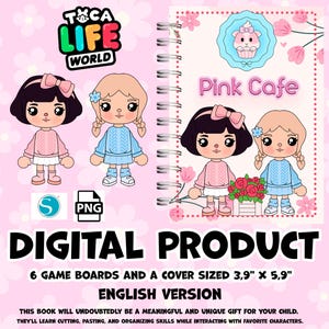 Druckbares Papier-Puppenhaus Toca Boca – Kids Busy Book | Montessori-Spielzeug | Digitaler Download
