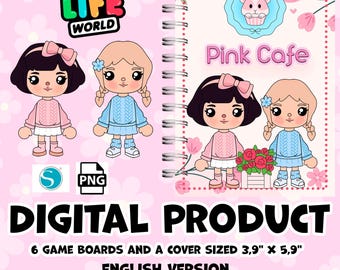 Printable Paper Dollhouse Toca Boca - Kids Busy Book | Montessori toys | Digital download