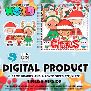 Druckbares Papier-Puppenhaus Toca Boca – Kids Busy Book | Montessori-Spielzeug | Digitaler Download