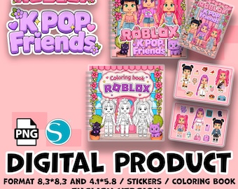 K-POP Paper Doll Busy Book, Toca Boca Inspired Activity, Printable Dollhouse House doll busy book | toca boca dollhouse| Digital download