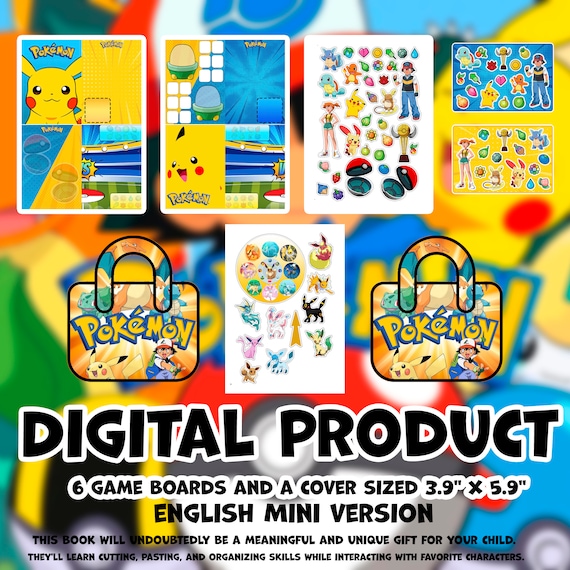 Pokemon print Book| Pokemon busy book | Pokemon dollhouse| Pokemon quiet book| Digital download