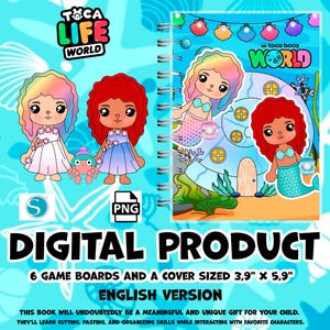 Druckbares Papier-Puppenhaus Toca Boca – Kids Busy Book | Montessori-Spielzeug | Digitaler Download
